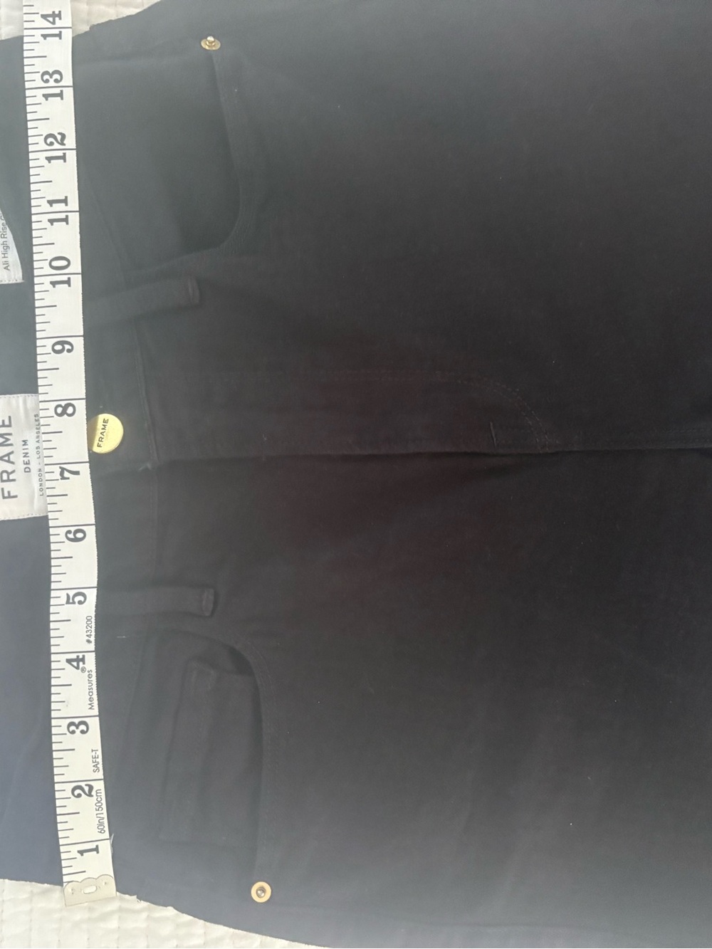 FRAME Denim Ali High Rise Cigarette Jeans - Noir (Black) - Size 27 - Picture 8 of 15